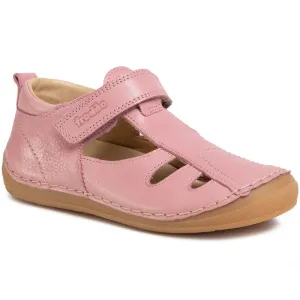 Strap Kid's Leather Sandal - Pink