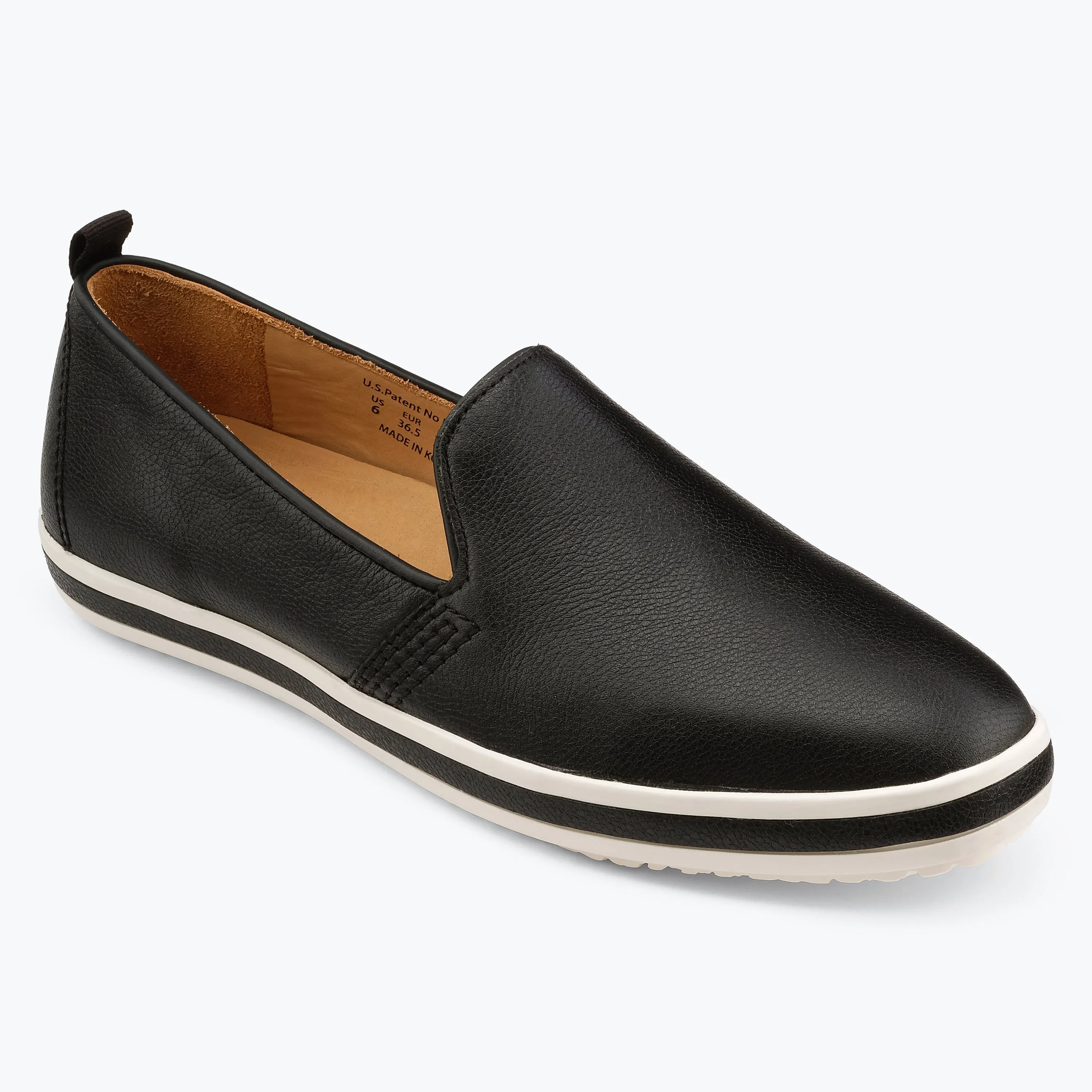 Sutton Leather Slip On - Black