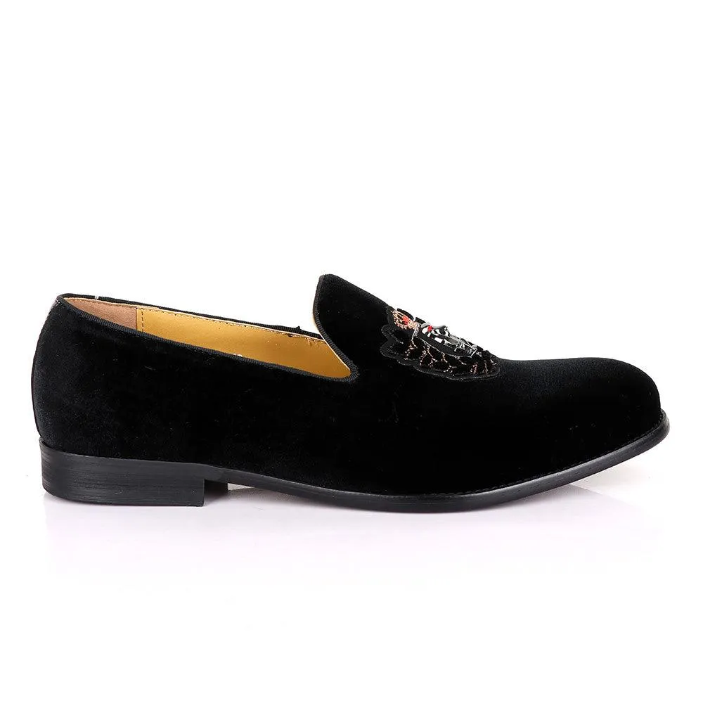 Terry Taylors Suede With logo head Black Shoe