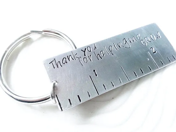 Thank You For Helping Me Grow | Teacher's Gift Keychain