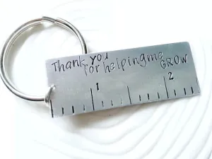 Thank You For Helping Me Grow | Teacher's Gift Keychain