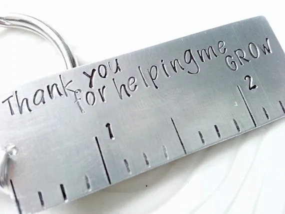 Thank You For Helping Me Grow | Teacher's Gift Keychain