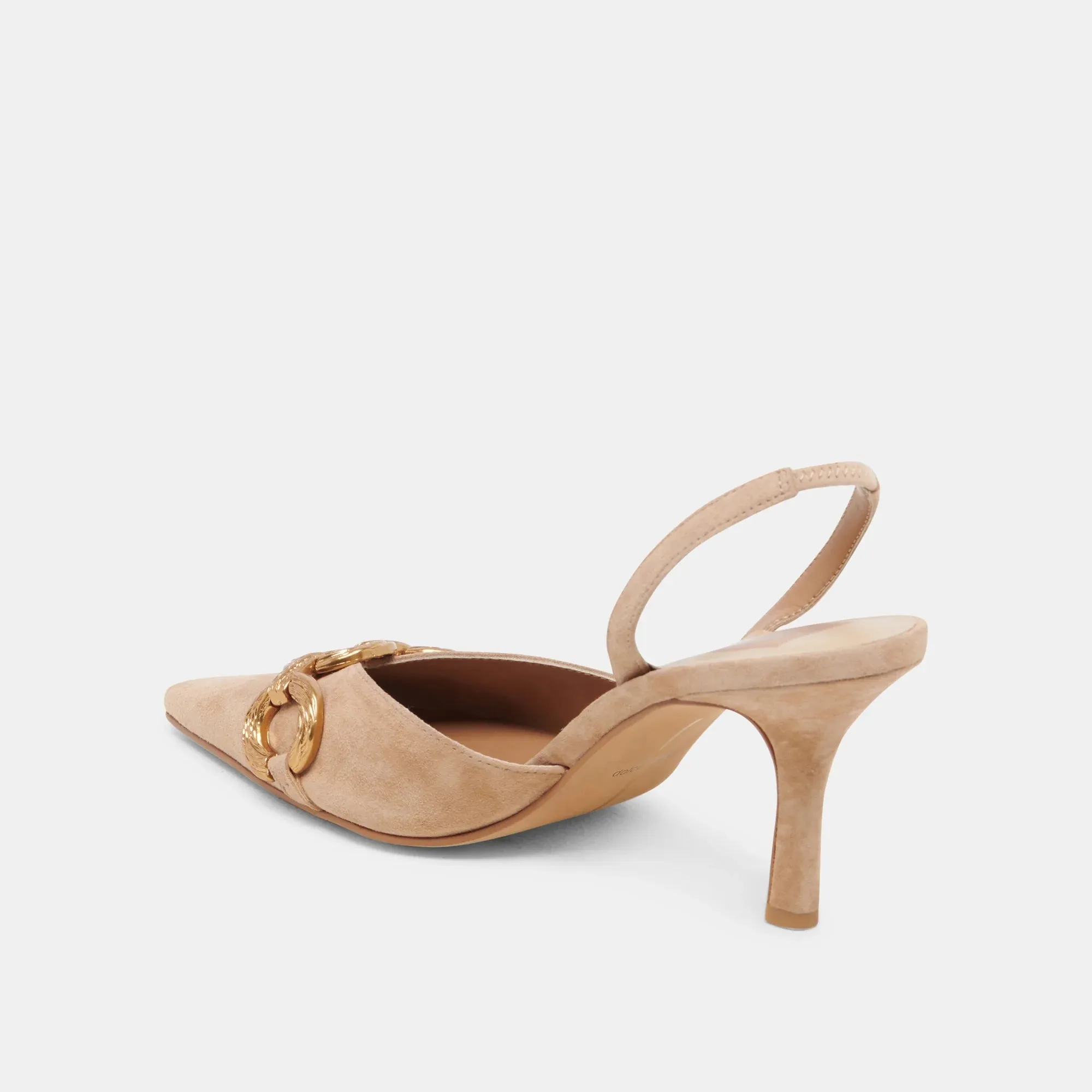 The Haylee Camel Suede Slingback