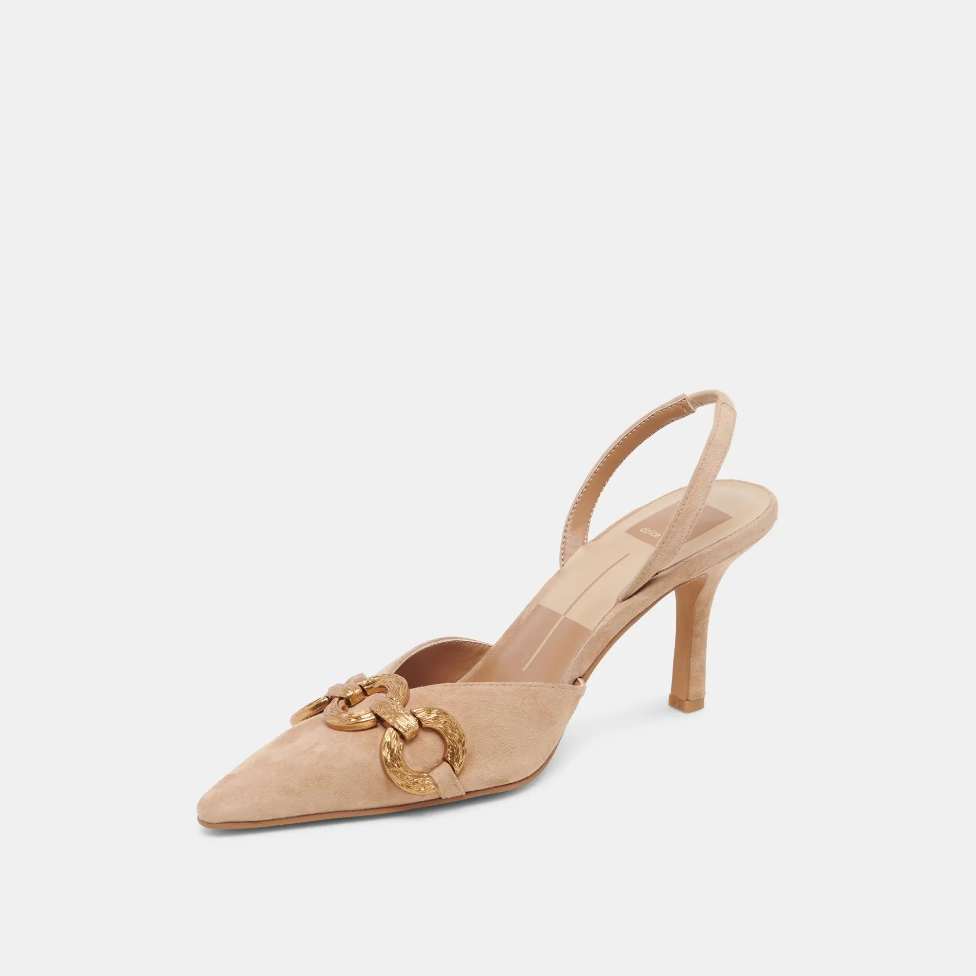 The Haylee Camel Suede Slingback