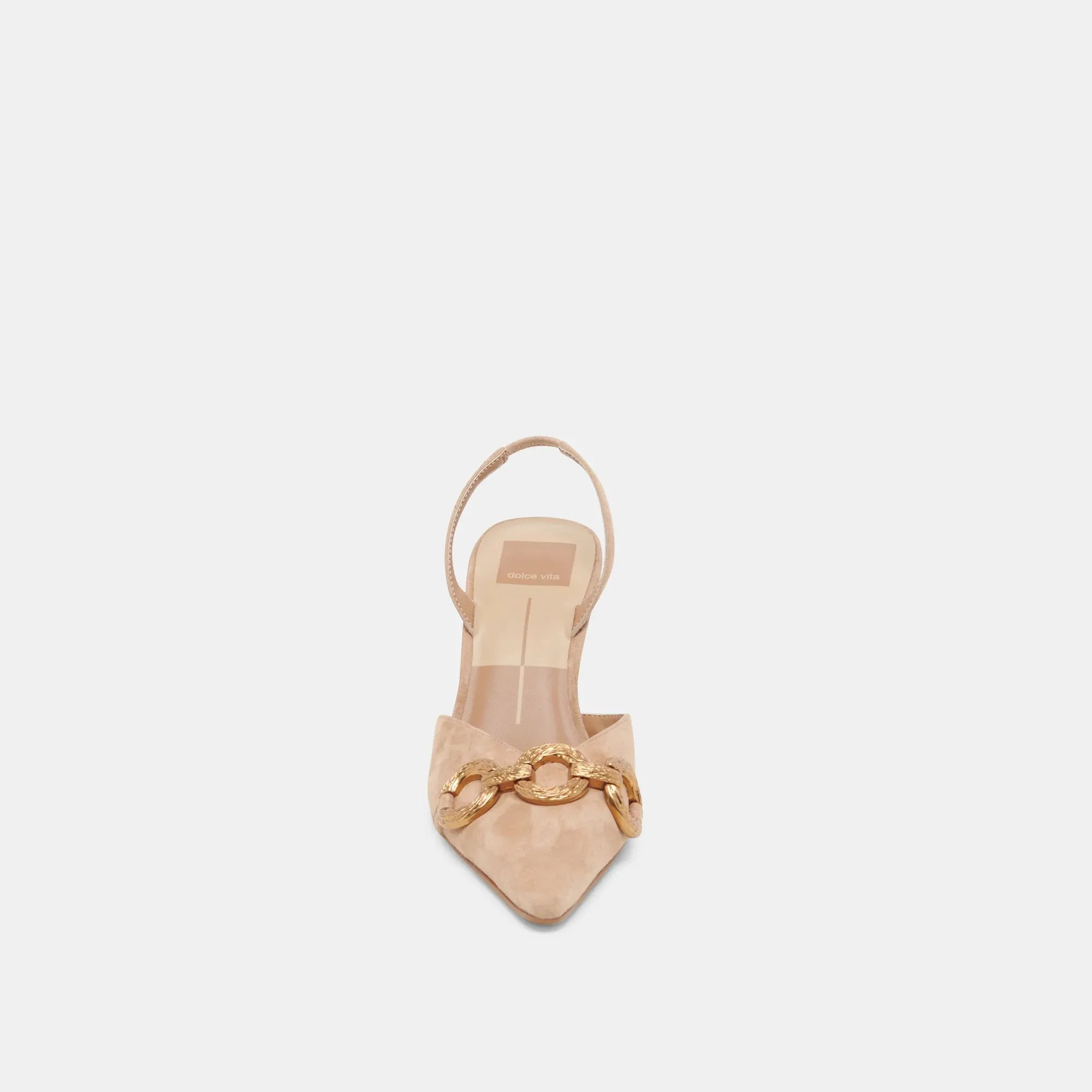 The Haylee Camel Suede Slingback