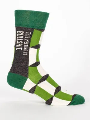 This Meeting Is Bull$h!t Men's Crew Socks