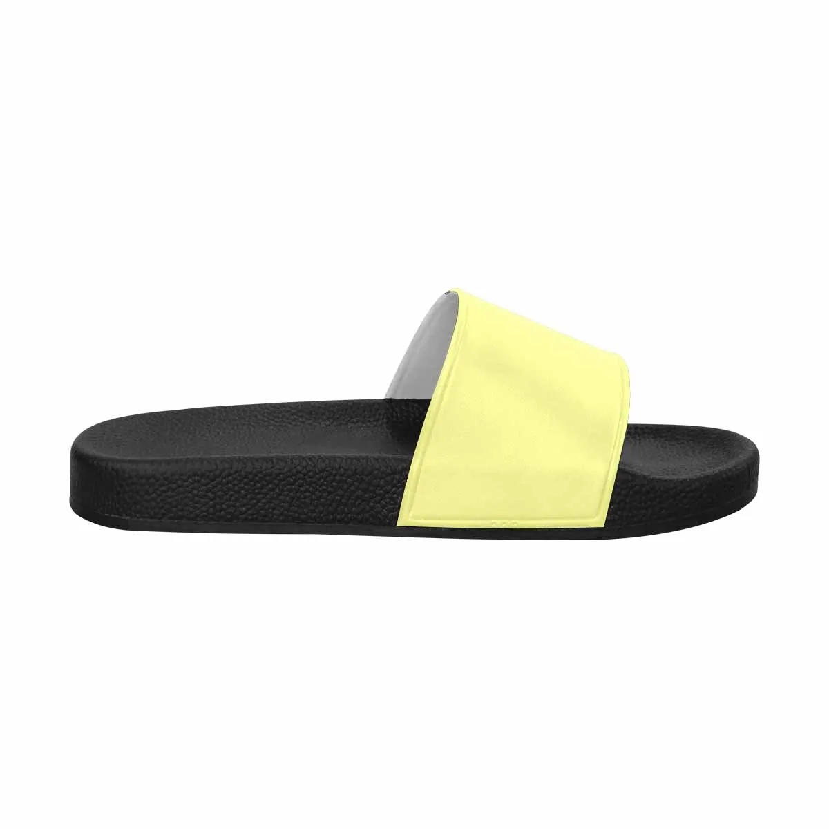 Uniquely You Mens Slide Sandals /   Pastel Yellow Flip-Flops