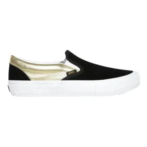 Vans Shake Junt Slip On Pro Skate Shoes - Black / Metallic Gold / White