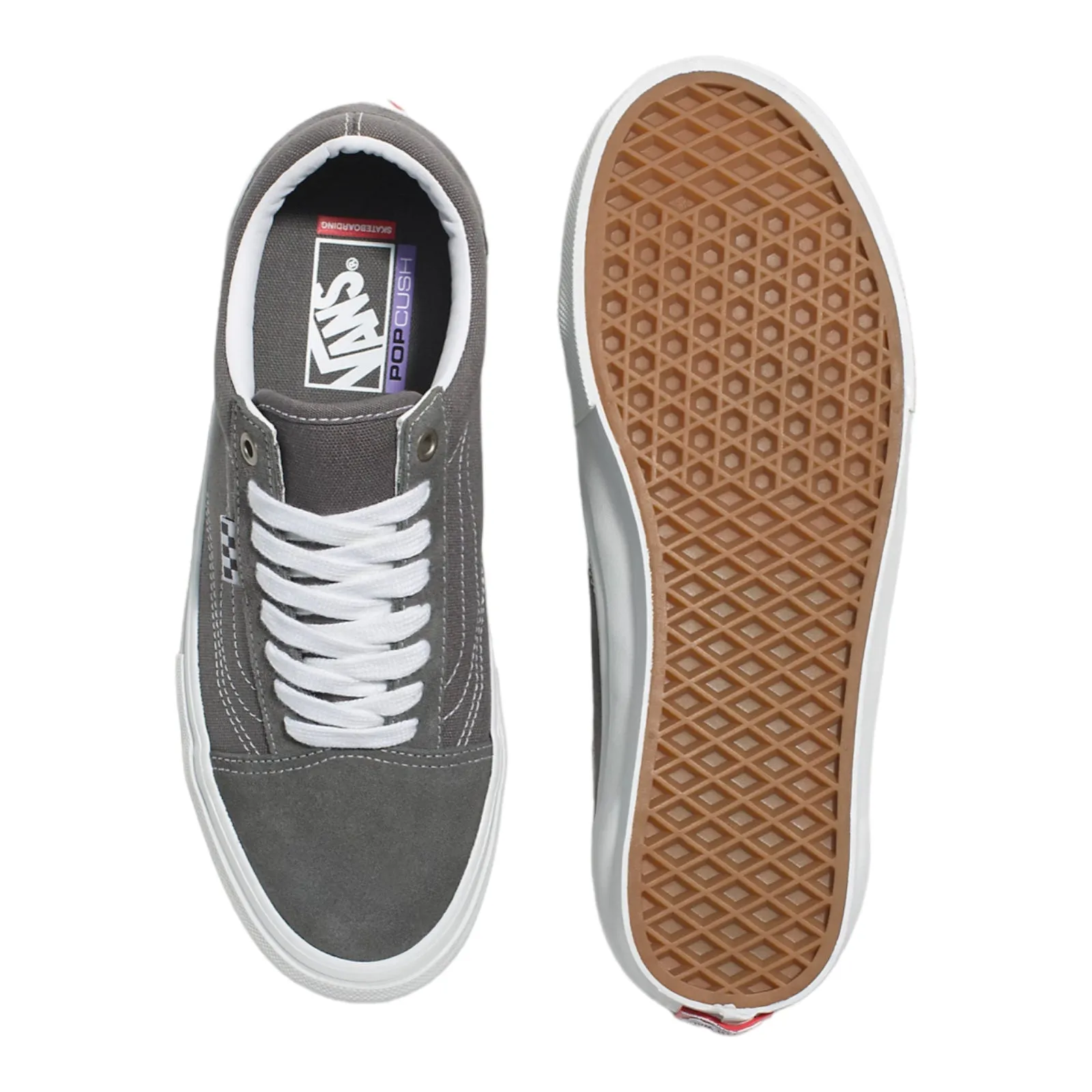 VANS SKATE OLD SKOOL SHOE PEWTER/WHITE