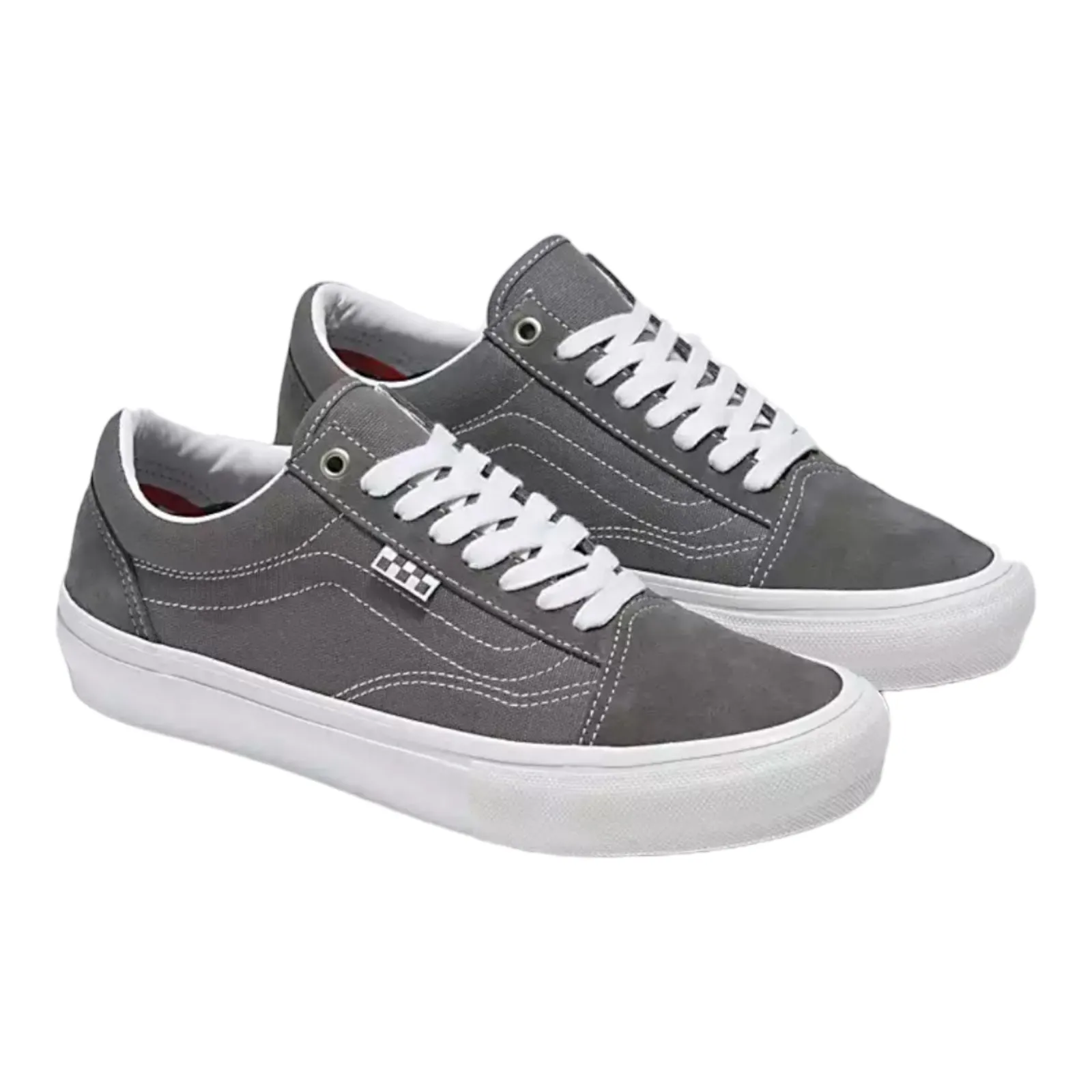 VANS SKATE OLD SKOOL SHOE PEWTER/WHITE