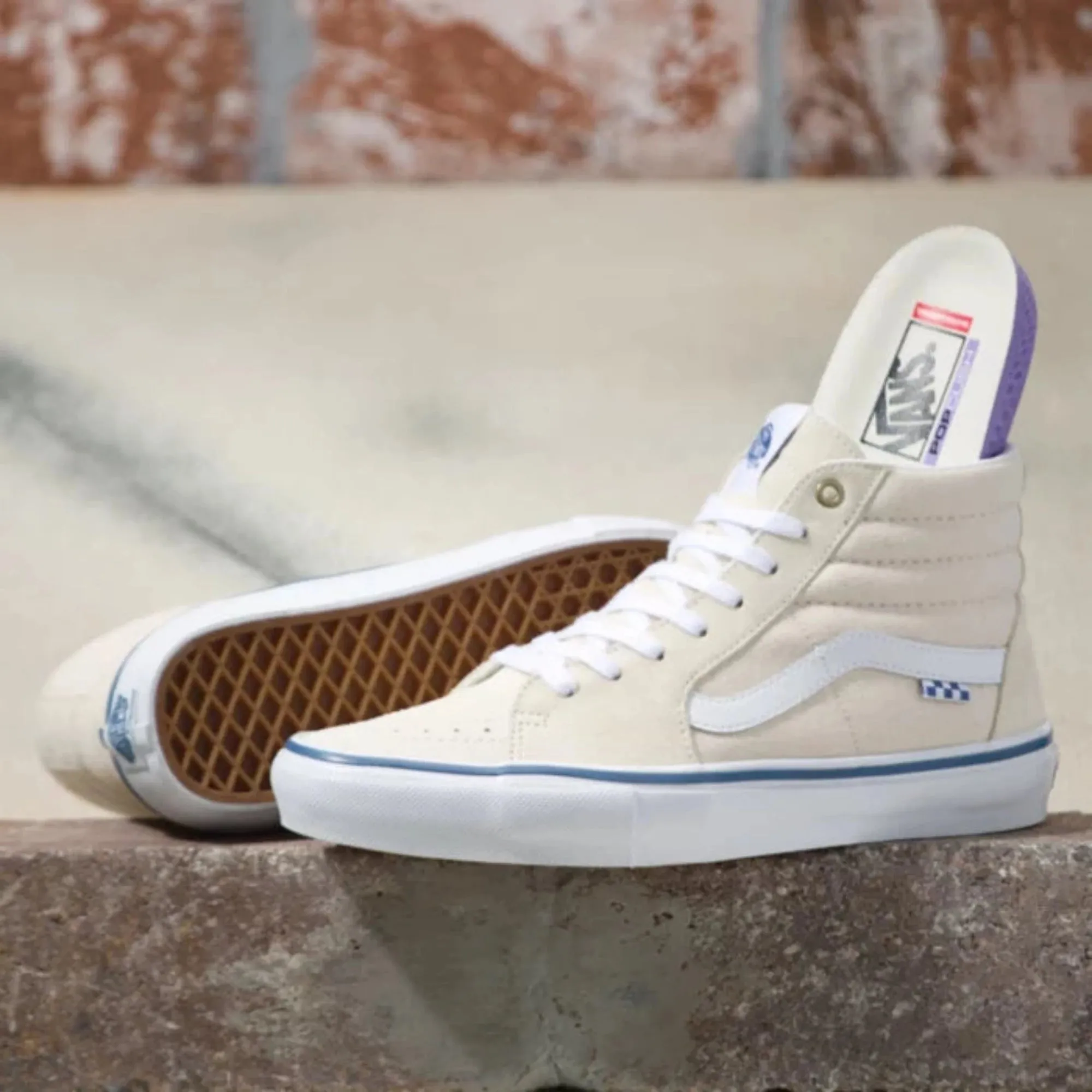 Vans - Skate Sk8-Hi in White Raw Canvas