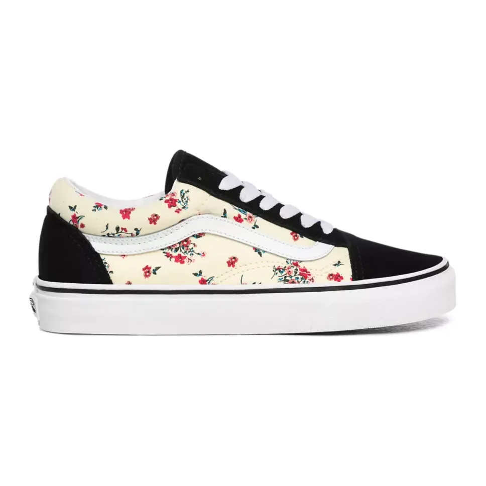 Vans Unisex Ditsy Floral Old Skool Shoes - Classic White / True White