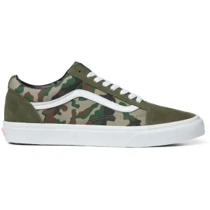 Vans Unisex Hibiscus Check Old Skool Shoes - Olive / White / Camo