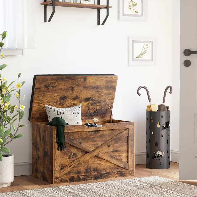 VASAGLE Storage Bench Brown