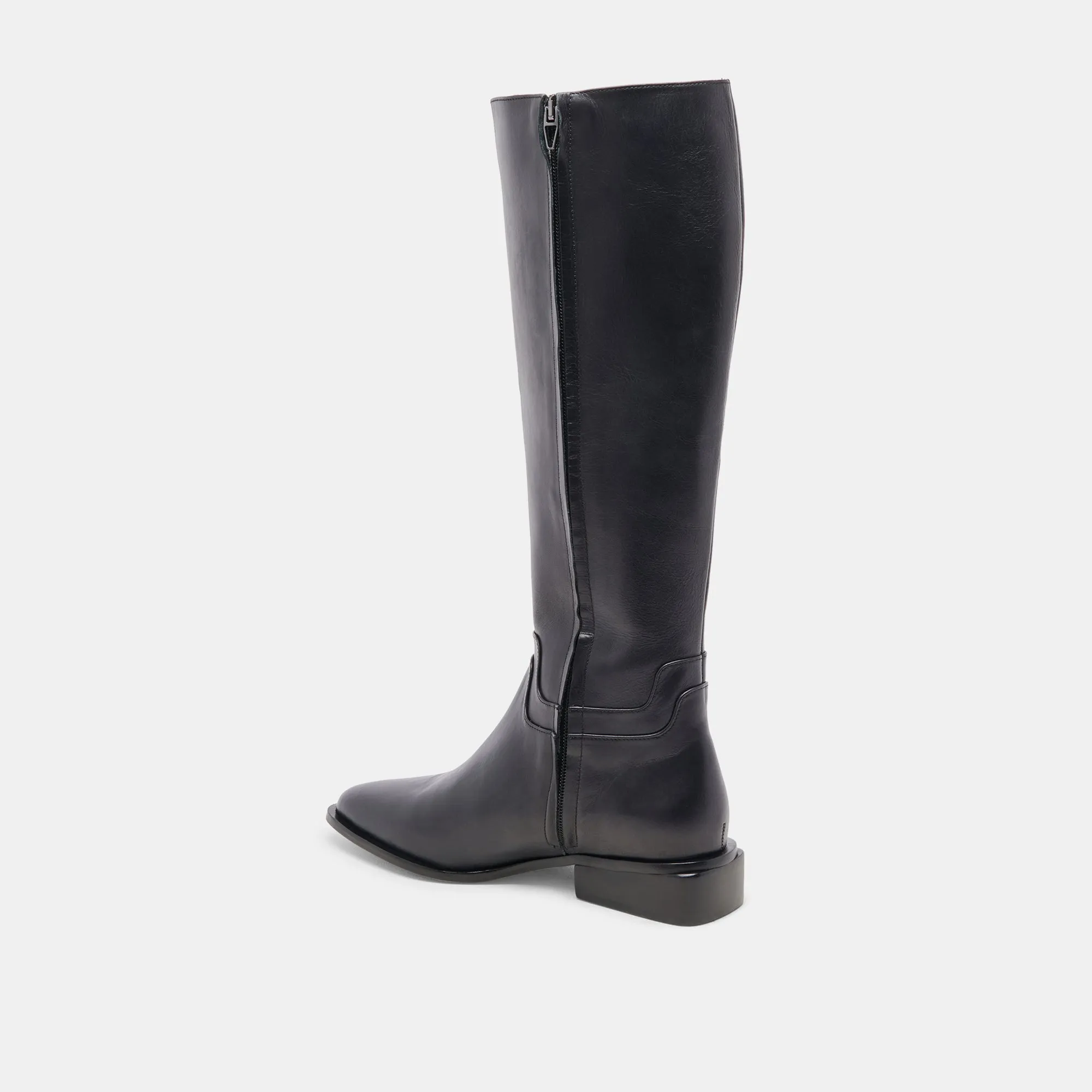 VERDI WIDE CALF BOOTS BLACK LEATHER