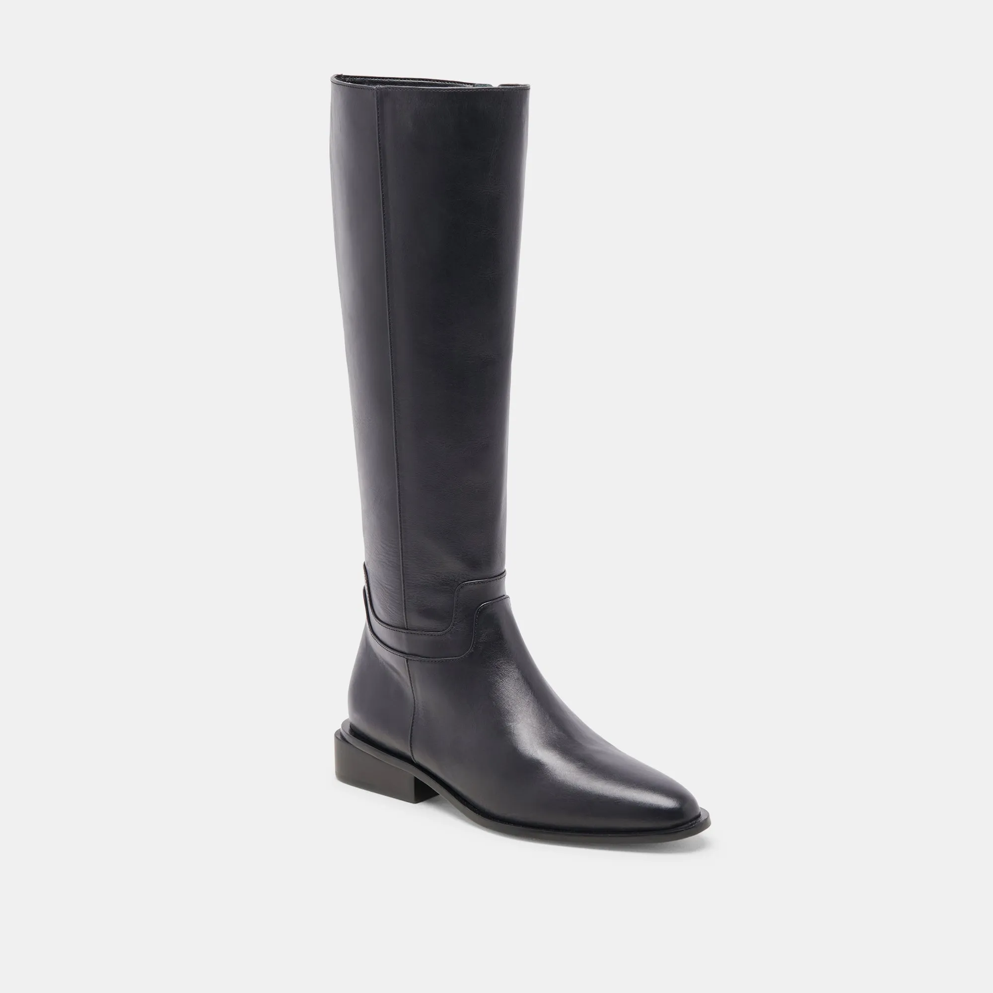 VERDI WIDE CALF BOOTS BLACK LEATHER