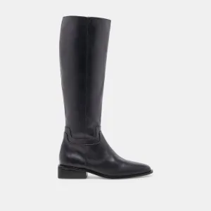 VERDI WIDE CALF BOOTS BLACK LEATHER