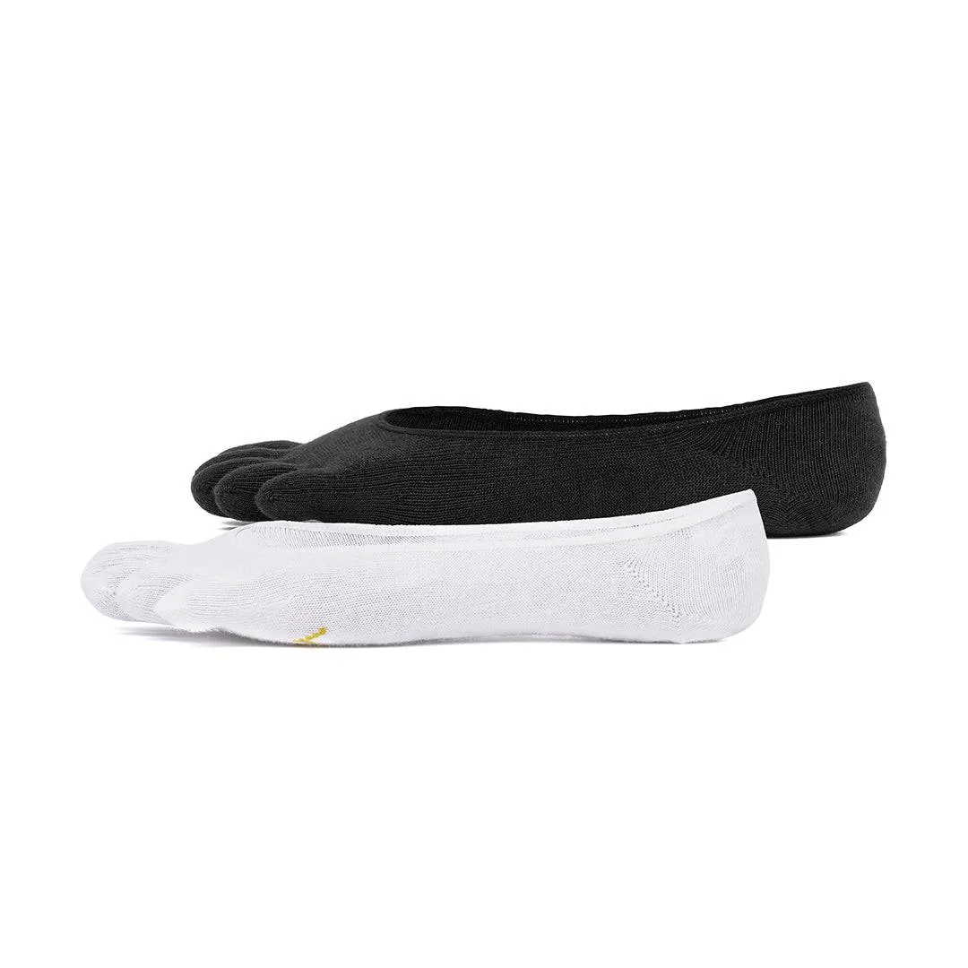 Vibram Ghost Toe Socks Twin Pack White Black