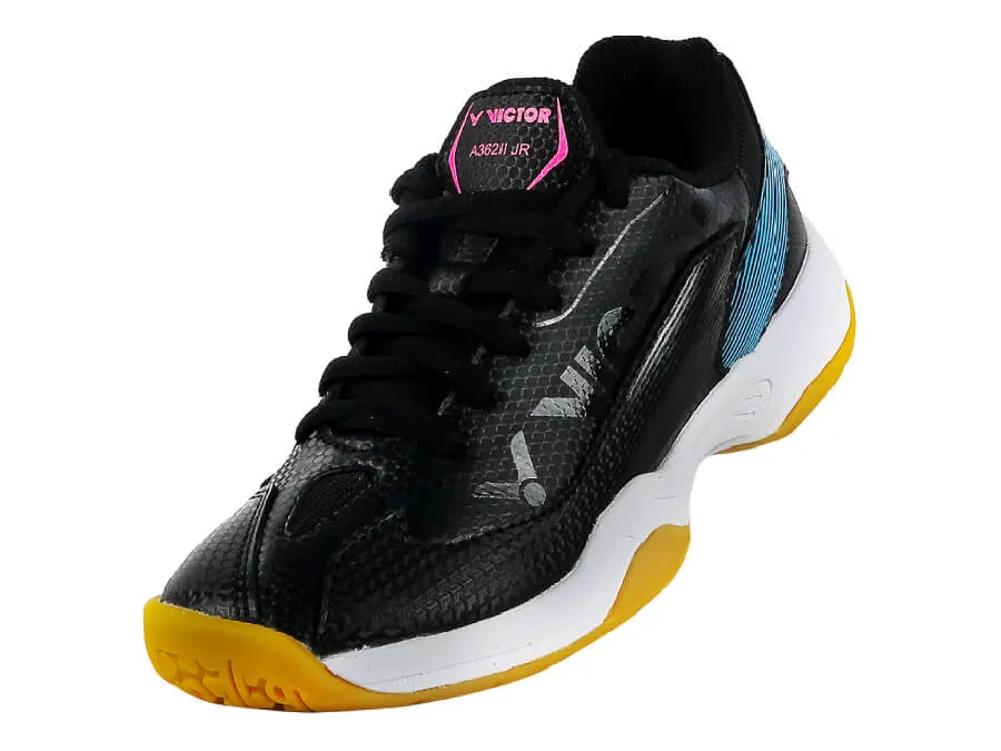 Victor A362IIJR-CM Junior Court Shoes [Black/Aquarius]