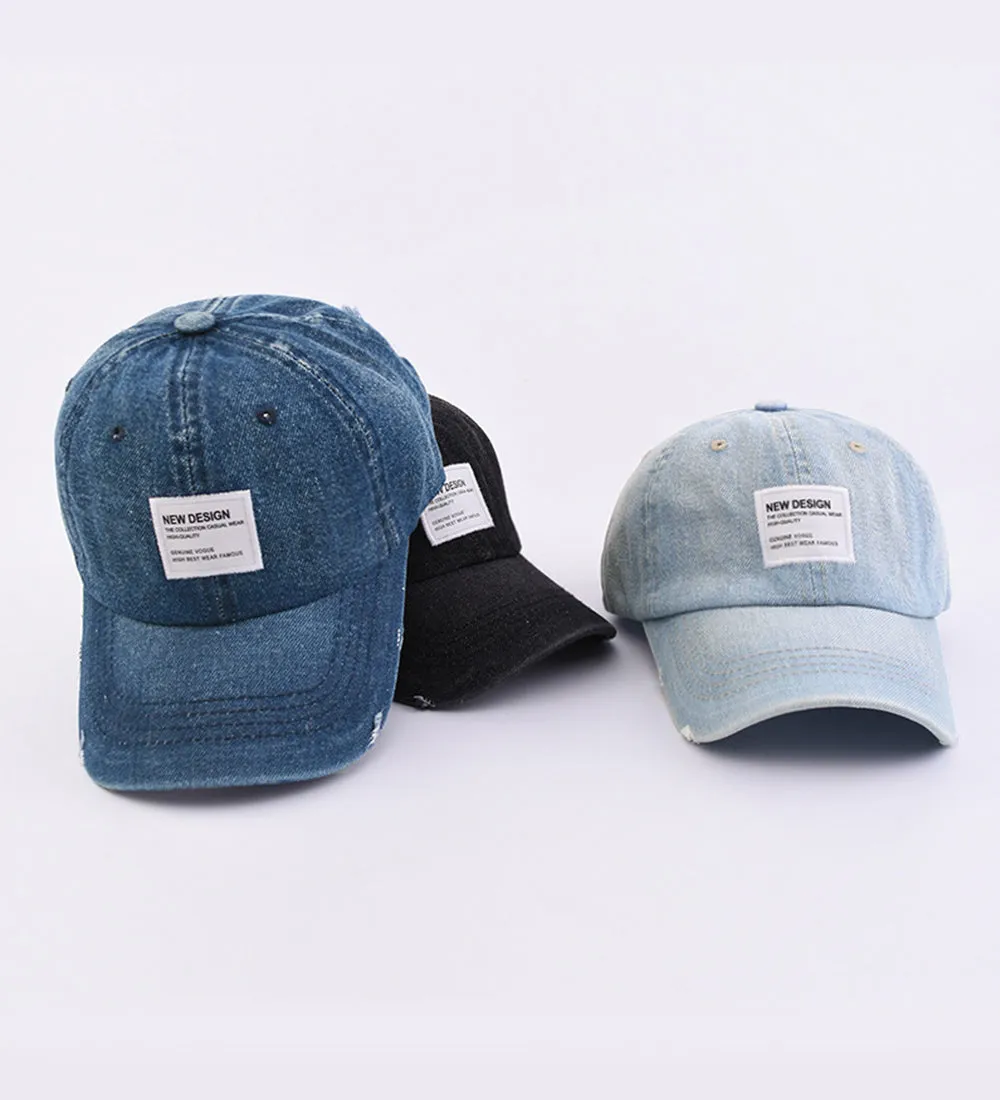 Vintage Cotton Denim Unisex Baseball Cap Casual Dad Ball Hat Adjustable YZ10155