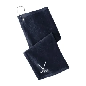 Viv & Lou Golf Clubs Navy Golf Towel