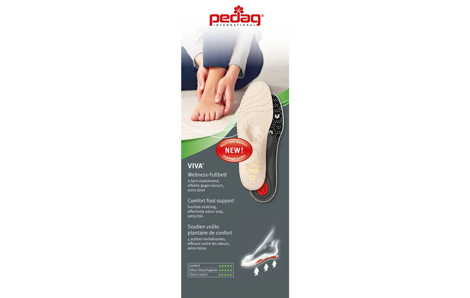 Viva - Leather Insole with Arch Support