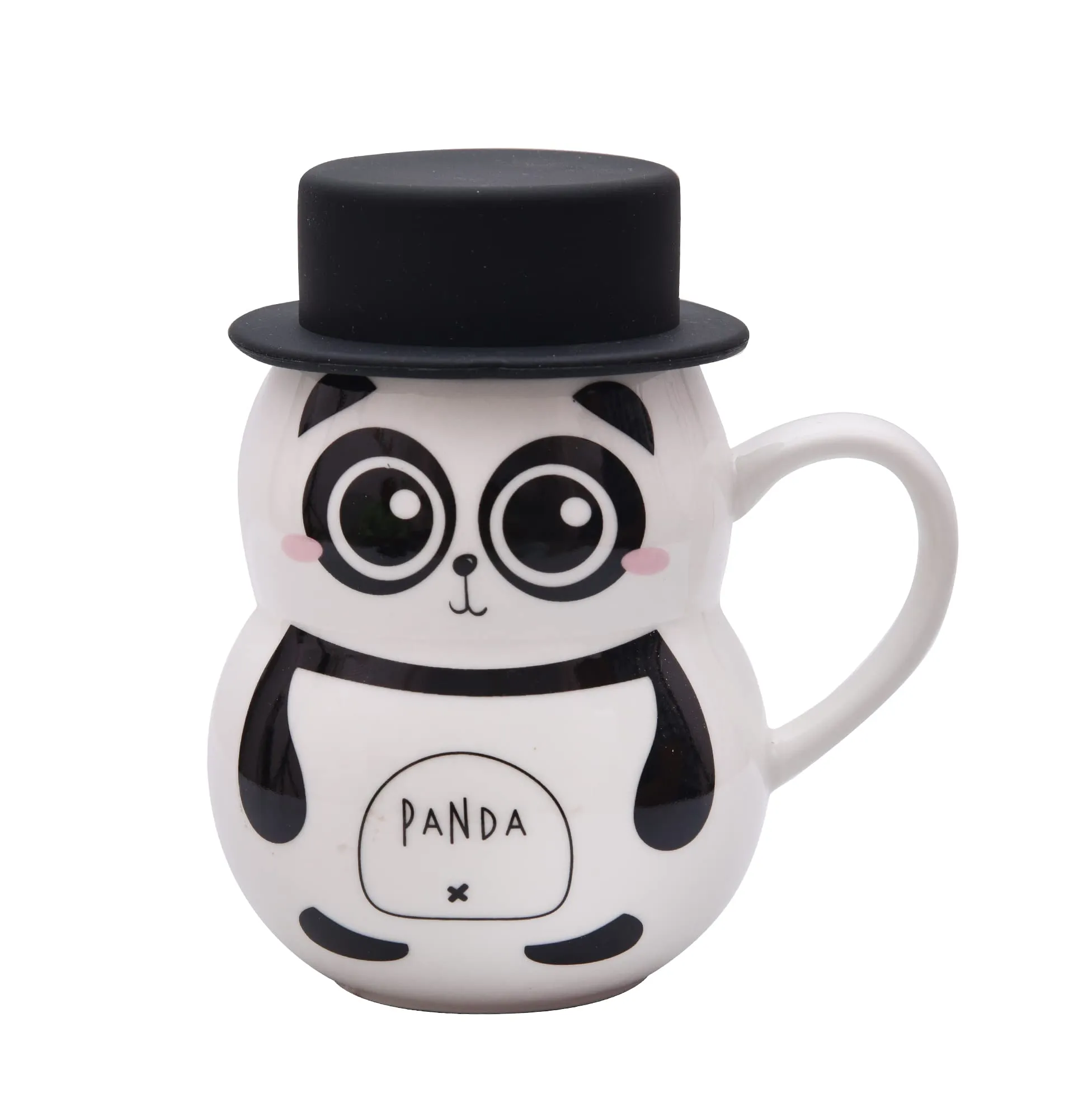 Wings Mart Ceramic Panda Coffee Mug 330 Ml Coffee Milk Tea Cup With Funny Lid Perfect Novelty Best Gift For Birthday Gift For Christmas, Kids, Daughter (Panda Mug)