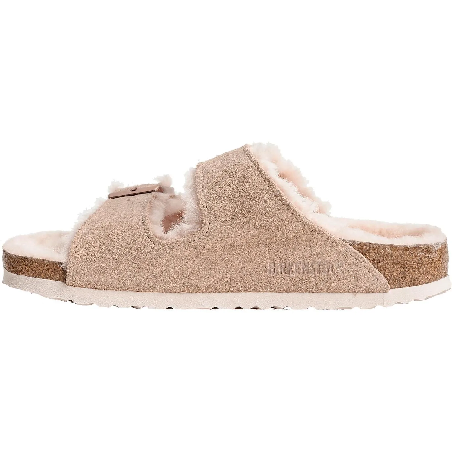 Women's Birkenstock Arizona Shearling Nude/Rose Suede