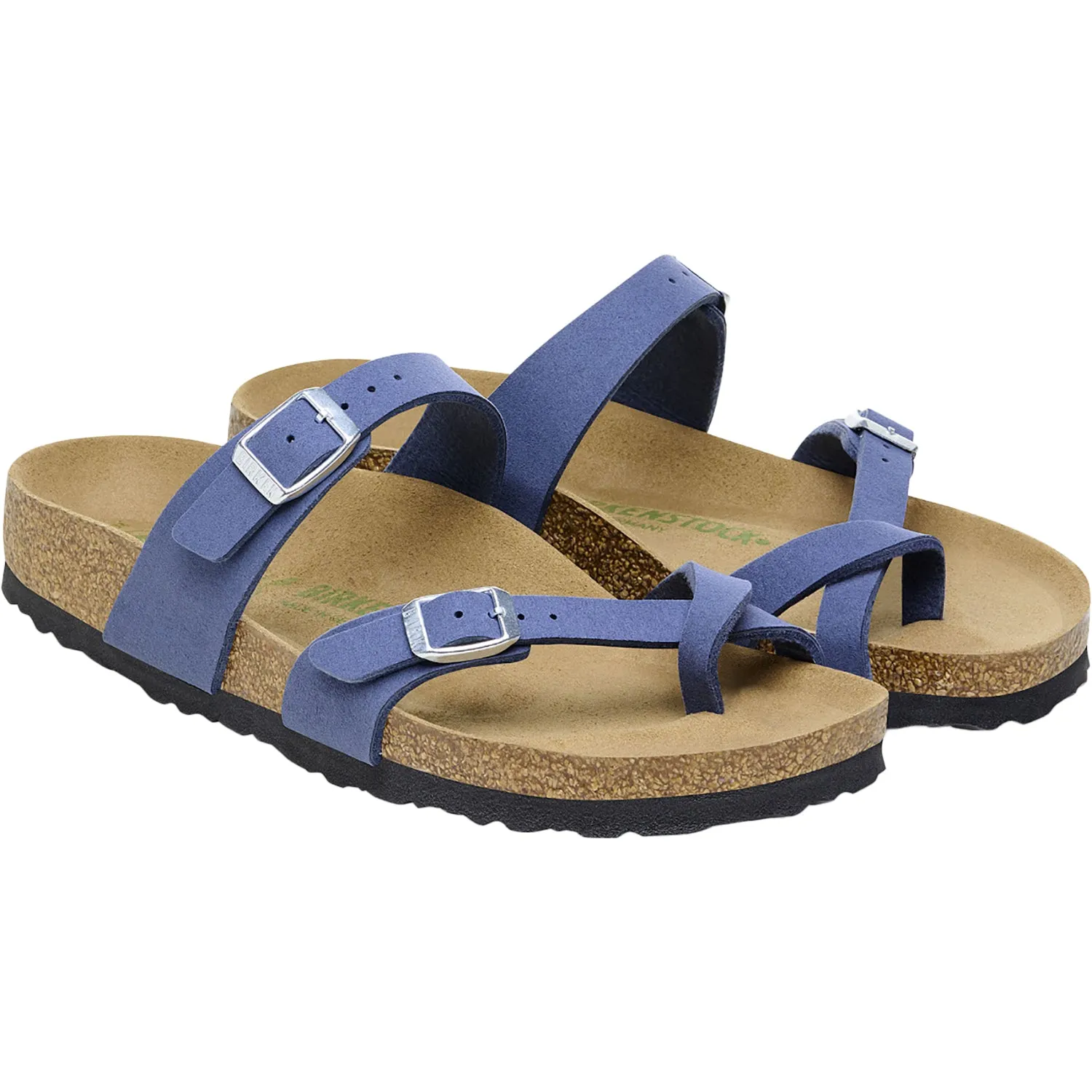 Women's Birkenstock Mayari Vegan Silky Elemental Blue Birkibuc