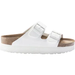 Women's Birkenstock Papillio Arizona Platform Vegan White Birko-Flor