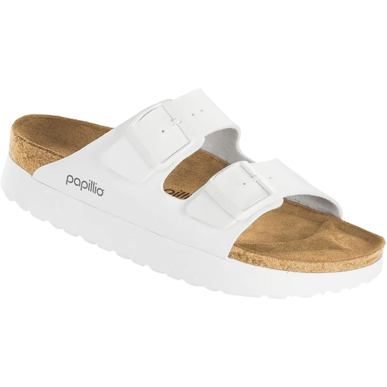 Women's Birkenstock Papillio Arizona Platform White Birko-Flor