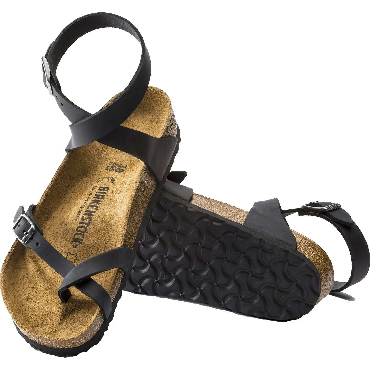 Women's Birkenstock Yara Black Oiled Leather