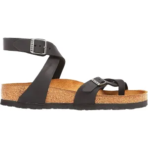 Women's Birkenstock Yara Black Oiled Leather