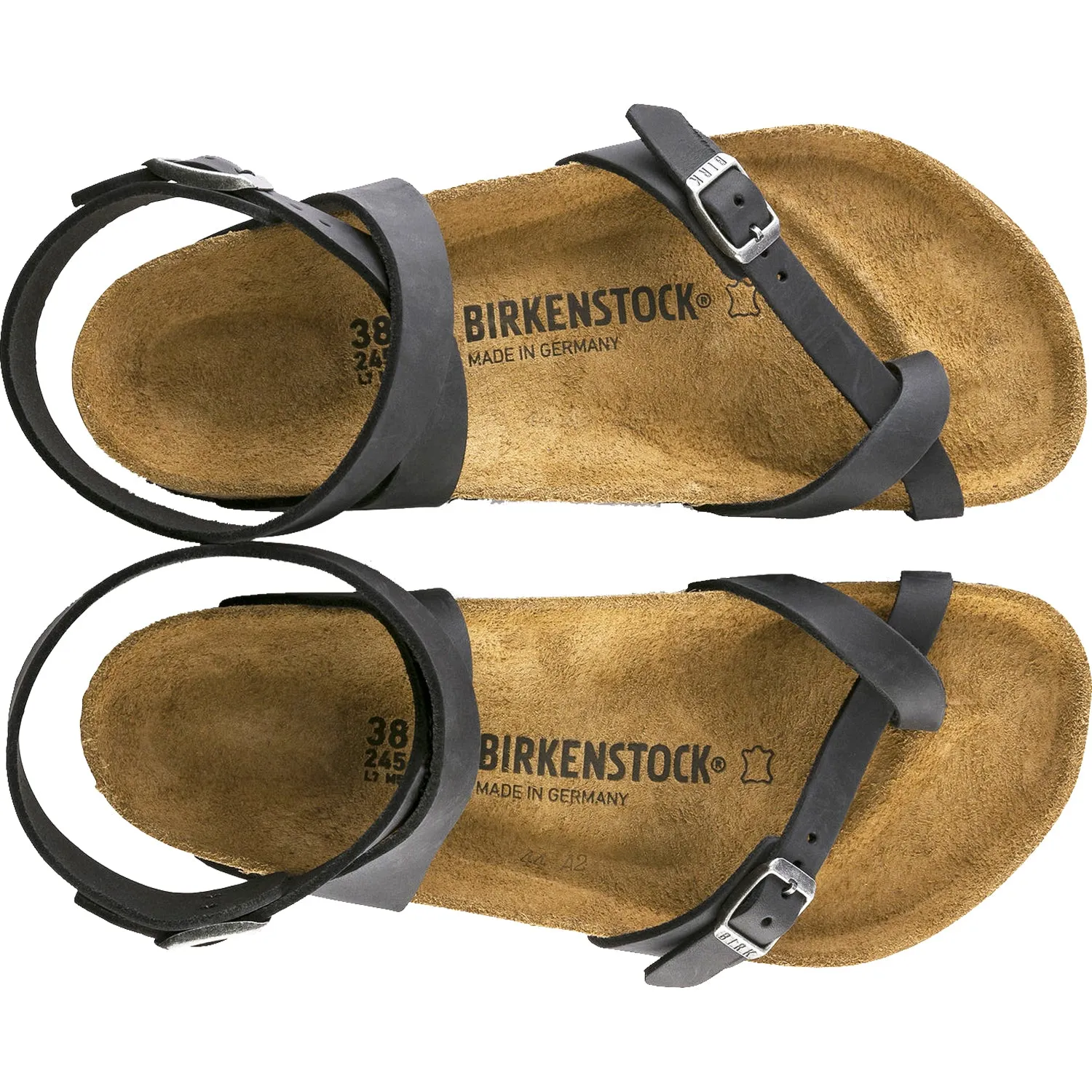 Women's Birkenstock Yara Black Oiled Leather