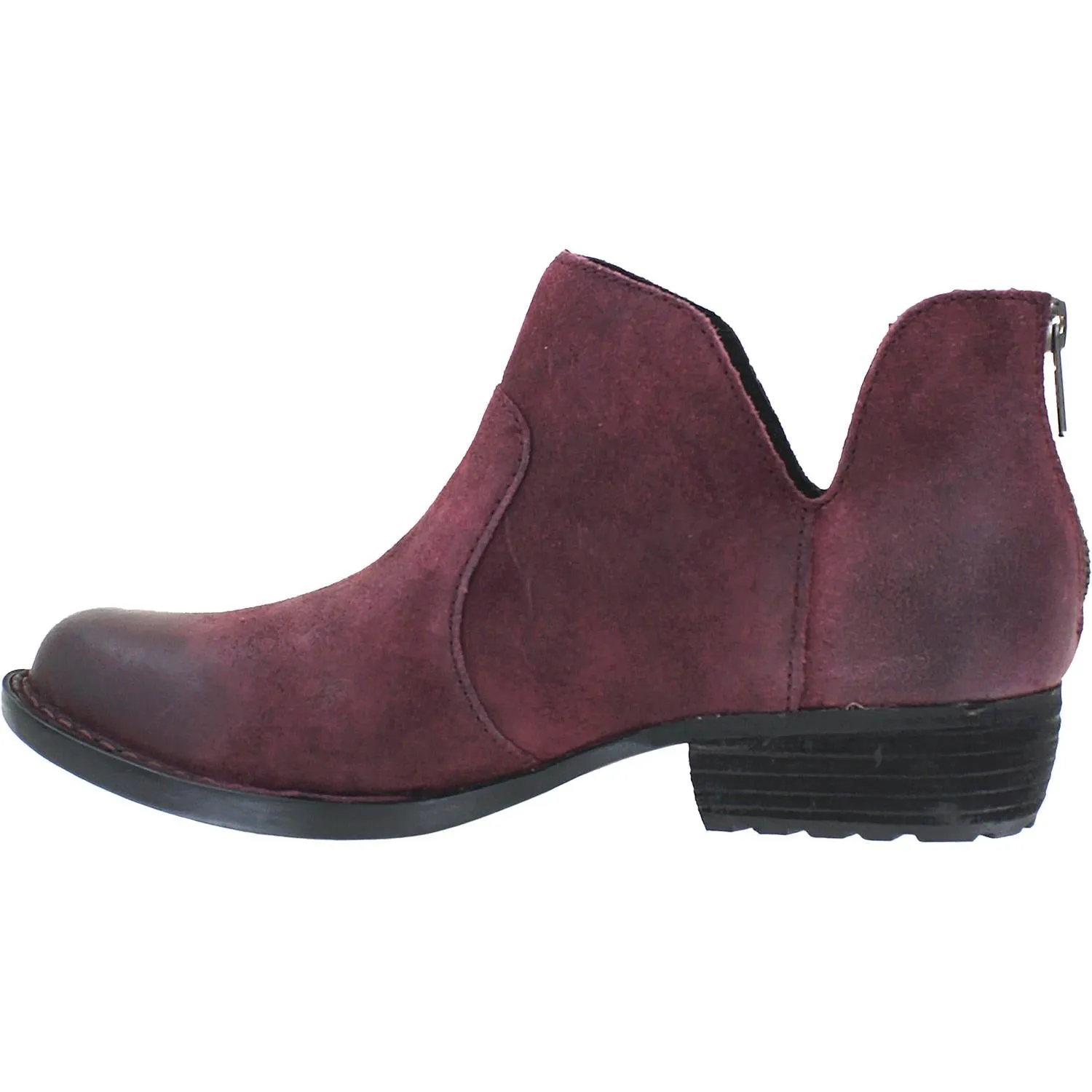 Women's Born Kerri Burgundy Distressed Leather