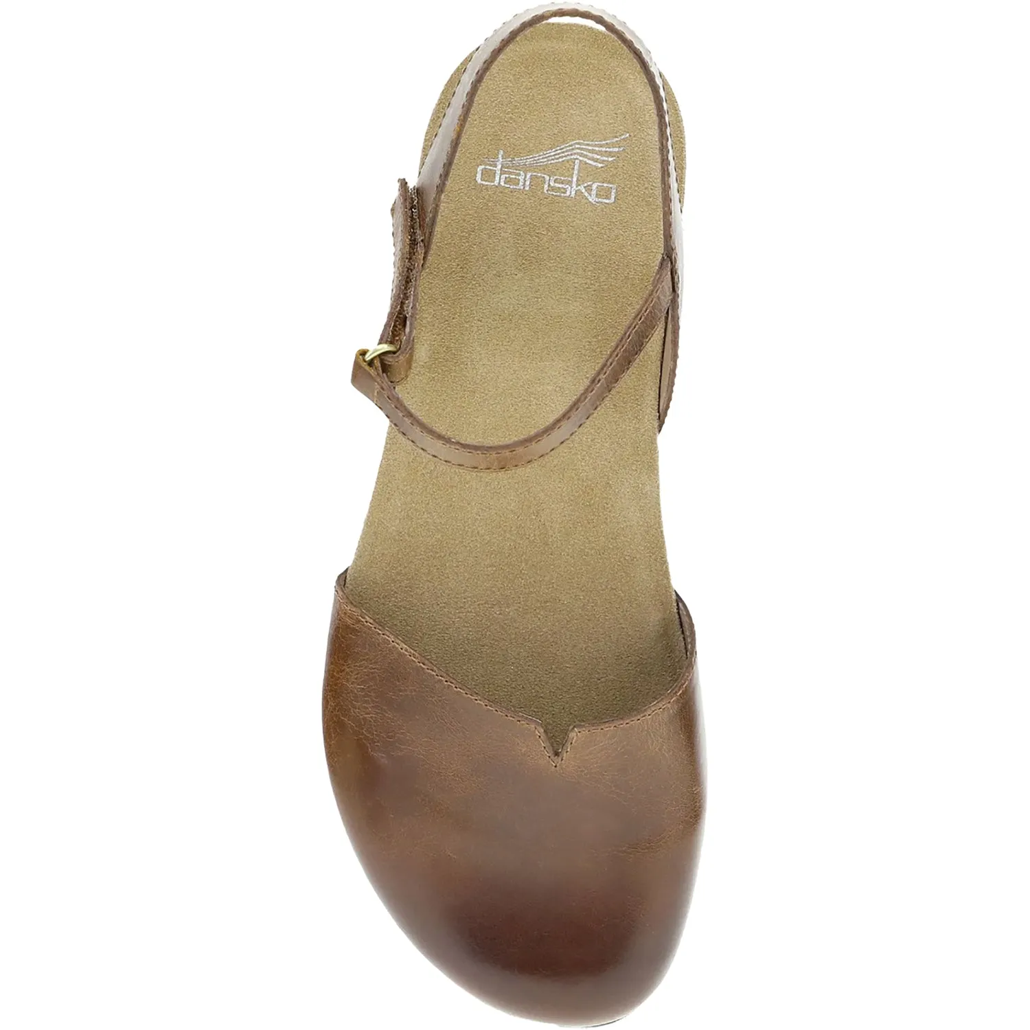 Women's Dansko Rowan Tan Waxy Burnished Nubuck