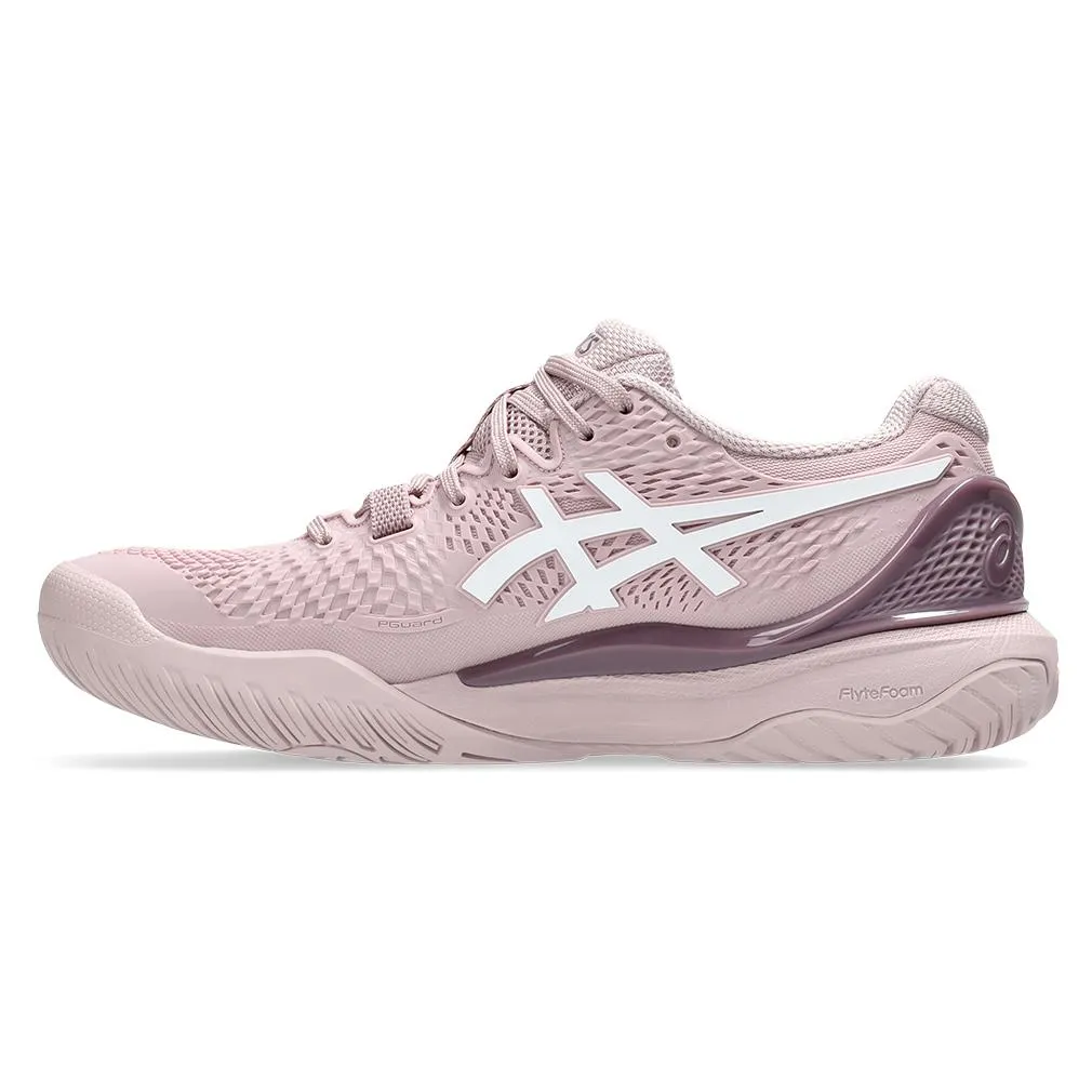 Womens Gel-Resolution 9 Tennis Shoes Watershed Rose and White