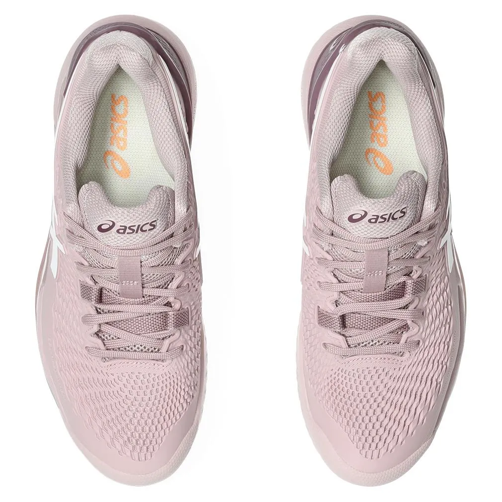 Womens Gel-Resolution 9 Tennis Shoes Watershed Rose and White