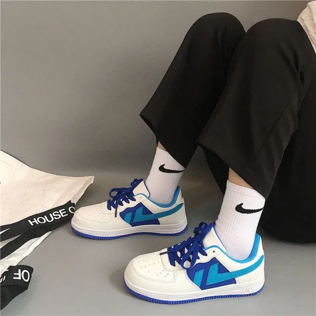 Women's High-Top Sneakers with High Platform - Casual Shoes