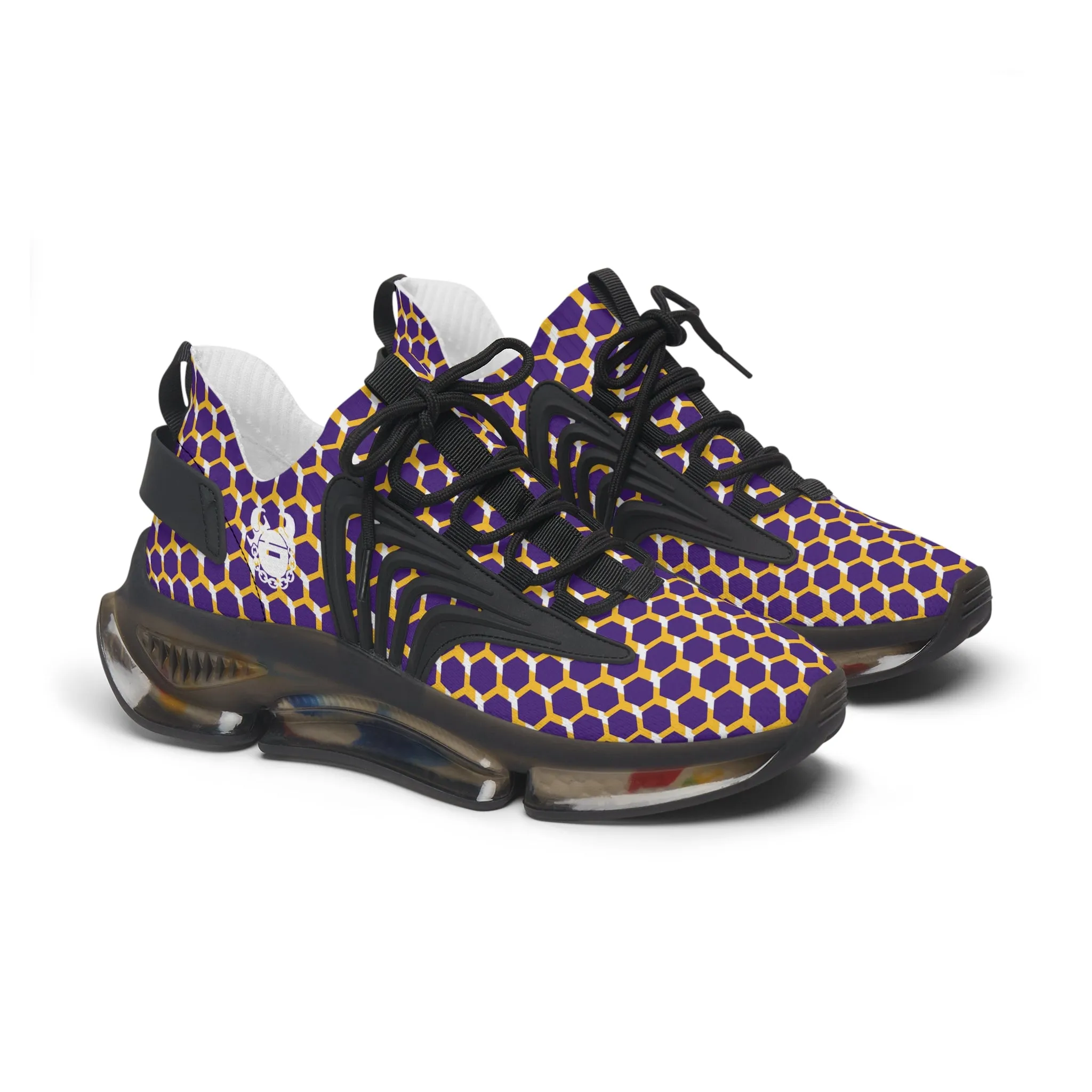 Women's Mesh Sneakers - Purple/Gold Hex