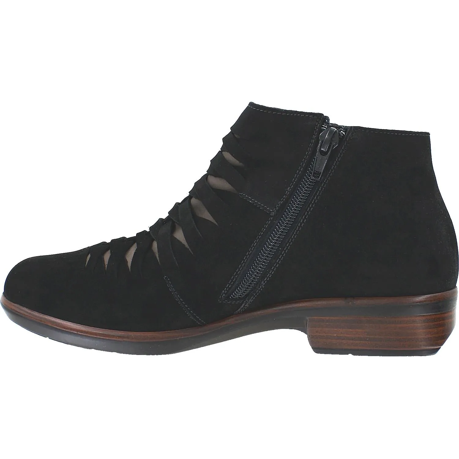 Women's Naot Leveche Black Velvet/Shiitake Nubuck