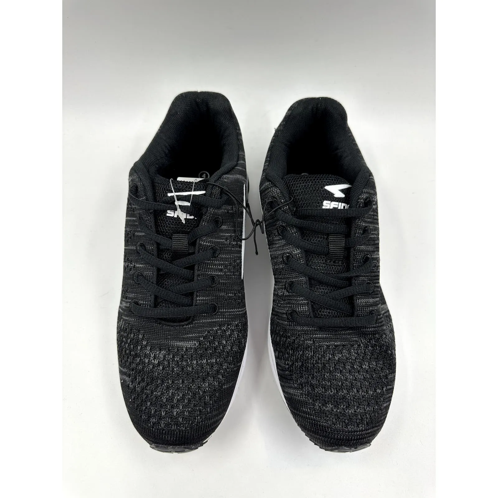 Women's Size 7.5, Black Sneaker with White Accent and Tread Designed for Running