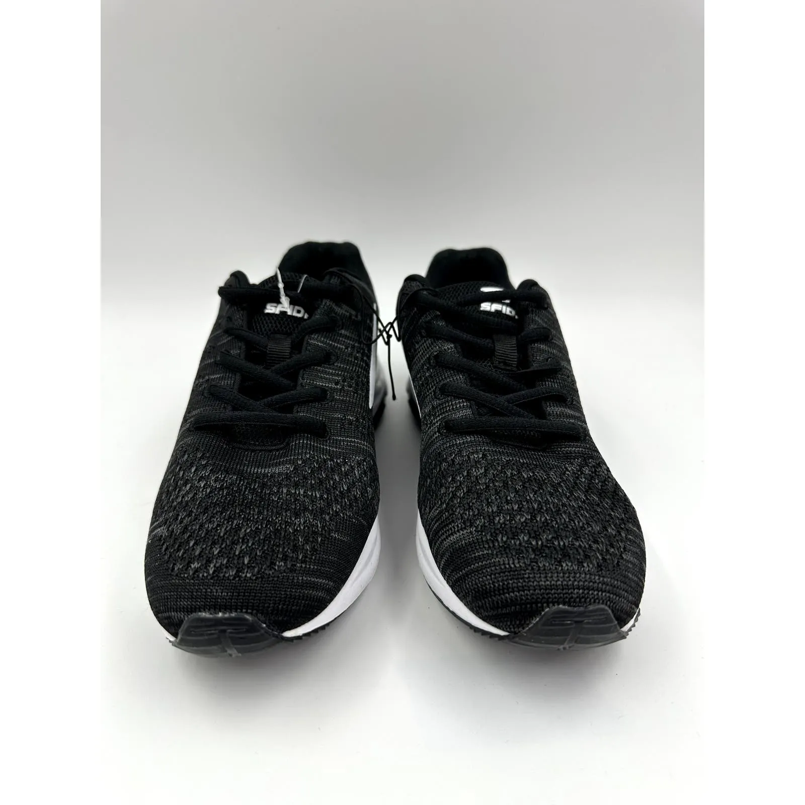 Women's Size 7.5, Black Sneaker with White Accent and Tread Designed for Running