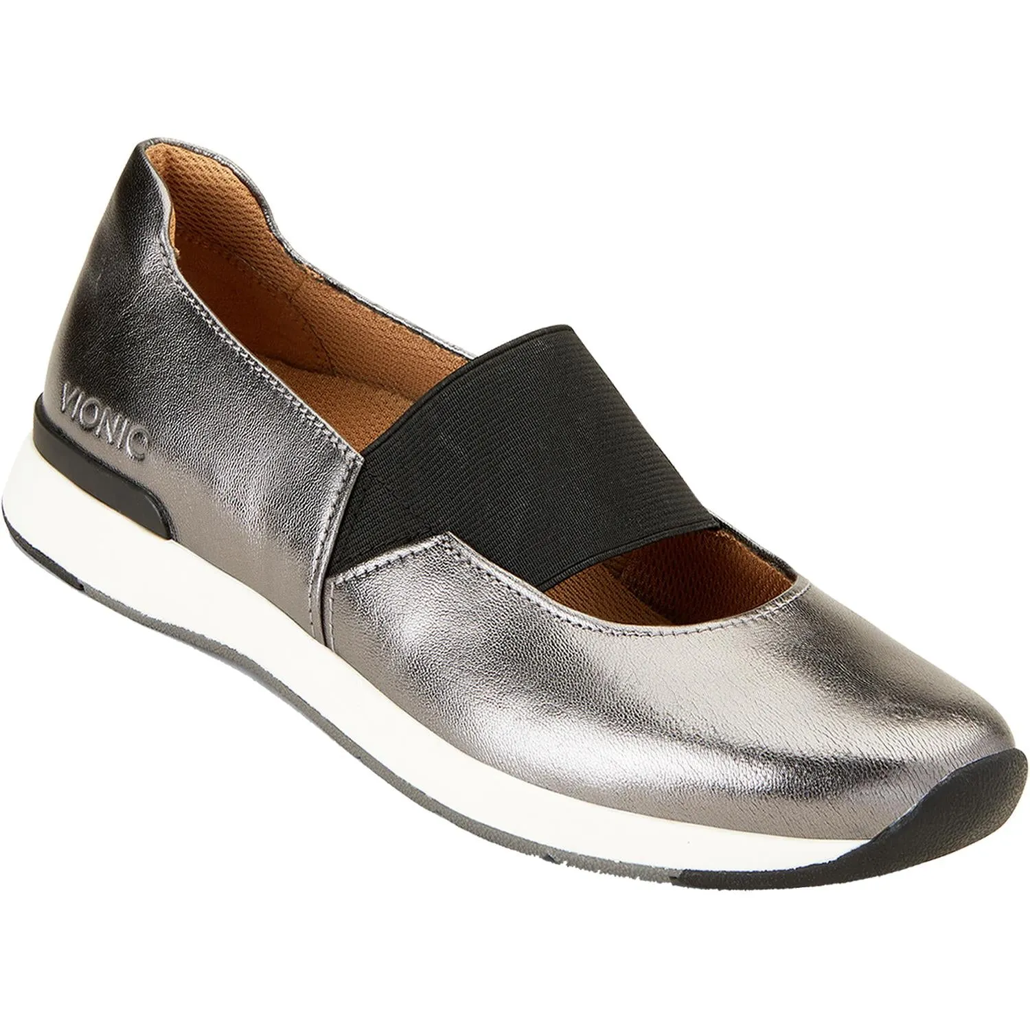 Women's Vionic Cadee Metallic Pewter Leather