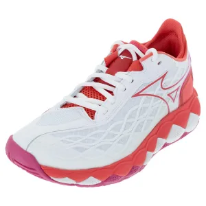 Women's Wave Enforce Tour AC Tennis Shoes White and Radiant Red