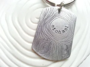 Wood Grain Keychain | Groomsman's Gift