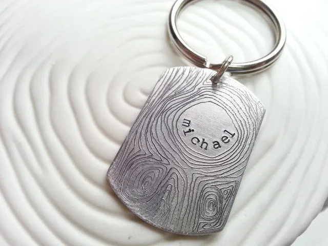 Wood Grain Keychain | Groomsman's Gift