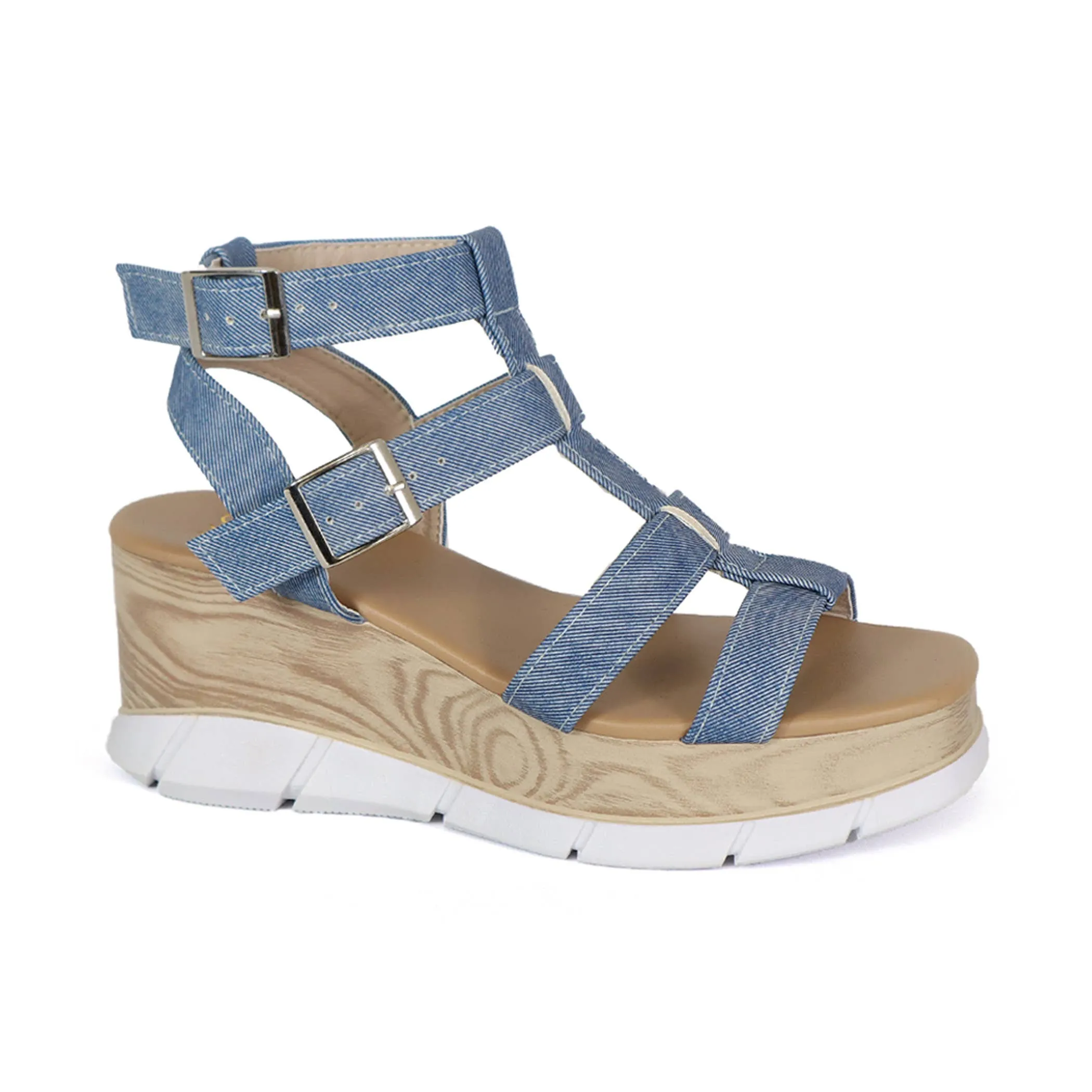 YOKI CARMEL-14 Women's Gladiator Look Wedge  Beach Sandals