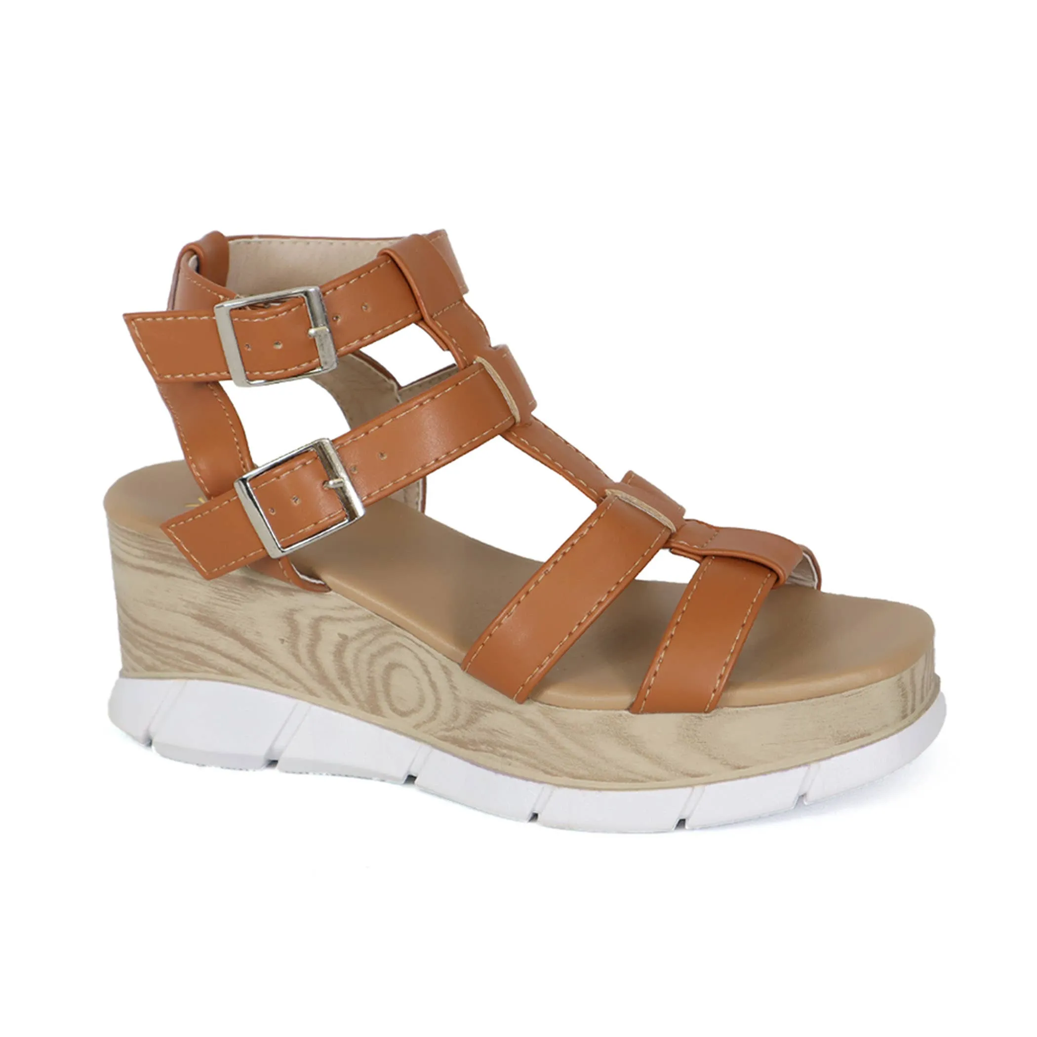 YOKI CARMEL-14 Women's Gladiator Look Wedge  Beach Sandals